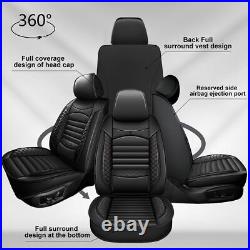 Breathable Full Set Car Seat Covers Pu Leather Pad For Nissan Titan 2009-2024