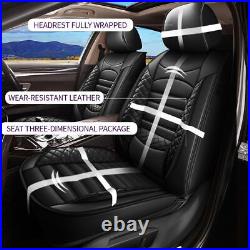 Breathable Full Set Car Seat Covers Pu Leather Pad For Nissan Titan 2009-2024