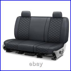 CalTrend Faux Leather Honeycomb Quilted 2nd Row Dark Gray Custom Seat Covers