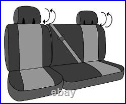 CalTrend Rear Seat Cover for 2018-2023 Jeep Wrangler Faux Leather Charcoal