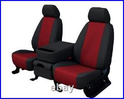 CalTrend Rear Seat Cover for 2022-2022 Nissan Frontier Faux Leather Red Insert