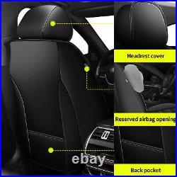 Car 5 Seat Cover Cushion Faux Leather Full Set 4-Door For Honda Accord 2003-2017