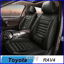 Car 5 Seat Cover Faux Leather Front & Rear Cushion For TOYOTA RAV4 2013-2018