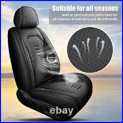 Car 5-Seat Cover Faux Leather Front Rear Cushion Pad For JEEP Wrangler 2003-2017