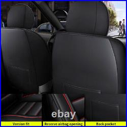 Car 5-Seat Cover Front+Rear Row Leather Full Set For 2007-2015 Kia Optima 4-Door