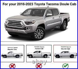 Car 5-Seat Cover PU Leather Black Custom For Toyota Tacoma 2016-2023 Red Lines