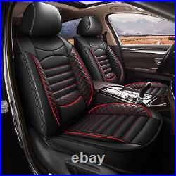 Car 5-Seat Cover PU Leather Cushion For Ford F-150 Crew Cab 4-Door 2009-2024 Set