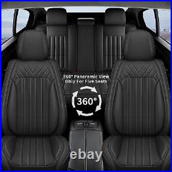 Car 5-Seat Cover PU Leather Front+Rear Protector Pad For Nissan Rogue 2010-2024