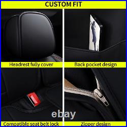 Car 5 Seat Covers Faux Leather For Cadillac SRX 2010-2016 Full Set Protector