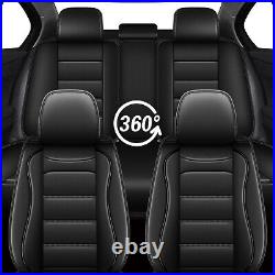 Car 5 Seat Covers Faux Leather For Dodge Dart 2013-2016 Full Set Protector Pad