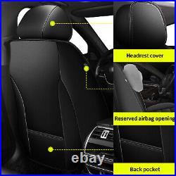 Car 5 Seat Covers Faux Leather For Dodge Dart 2013-2016 Full Set Protector Pad