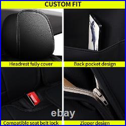 Car 5 Seat Covers Faux Leather For Dodge Dart 2013-2016 Full Set Protector Pad