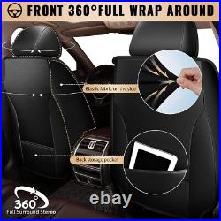 Car 5-Seat Covers For FORD F-150 Crew Cab 4-Door 2009-2024 Pu Luxury Leather Set