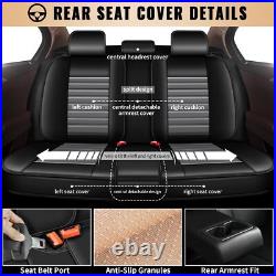 Car 5-Seat Covers For FORD F-150 Crew Cab 4-Door 2009-2024 Pu Luxury Leather Set