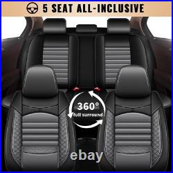 Car 5-Seat Covers For FORD F-150 Crew Cab 4-Door 2009-2024 Pu Luxury Leather Set