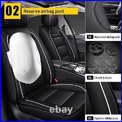 Car 5-Seat Covers For Nissan Sentra 2008-2024 Full Set Cushion Pad Faux Leather