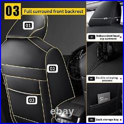 Car 5-Seat Covers For Nissan Sentra 2008-2024 Full Set Cushion Pad Faux Leather