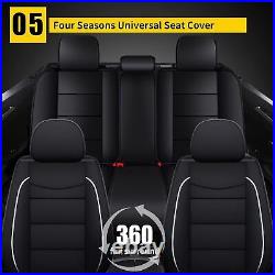 Car 5-Seat Covers For Nissan Sentra 2008-2024 Full Set Cushion Pad Faux Leather