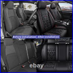 Car 5-Seat Covers Front&Rear For Cadillac XTS 2013-2019 Faux Leather Cushion Pad