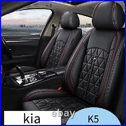 Car 5-Seat Covers Front & Rear For Kia K5 2021 2022 Faux Leather Cushion Pad