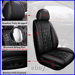 Car 5-Seat Covers Front & Rear For Kia Rio 2013-2022 Faux Leather Cushion Pad