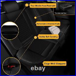 Car 5-Seat Covers Front & Rear Seat Covers Cushion Protector Full Set Universal