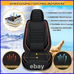 Car 5-Seat Covers Front & Rear Seat Covers Cushion Protector Full Set Universal