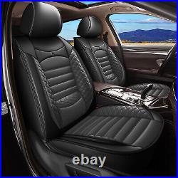 Car 5-Seat Covers Fuax Leather Cushion Pad Fit For Ford Ranger 2019-2024 Black