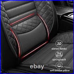 Car 5-Seat Covers Fuax Leather Cushion Pad Fit For Ford Ranger 2019-2024 Black