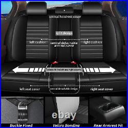 Car 5-Seat Covers Fuax Leather Cushion Pad Fit For Ford Ranger 2019-2024 Black