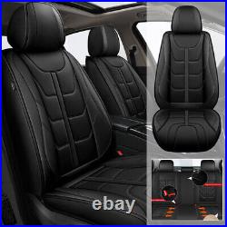 Car 5-Seat Covers Full Set Cushion Pad For ACURA TSX 2009-2014 PU Leather Black