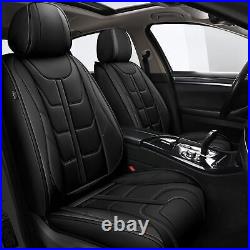 Car 5-Seat Covers Full Set Cushion Pad For ACURA TSX 2009-2014 PU Leather Black