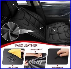 Car 5-Seat Covers Full Set Cushion Pad For ACURA TSX 2009-2014 PU Leather Black