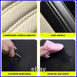 Car 5-Seat Covers PU Leather Front+Rear Protector For Kia Seltos 2020-2025 Beige