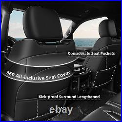 Car 5-Seat Covers Waterproof For Dodge Ram 2500 2019-2026 Full Set Black Pad