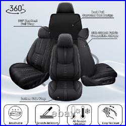 Car 5-Seat Front&Rear Covers For Honda Pilot 2010-2016 Faux Leather Cushion Set