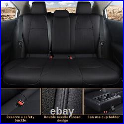 Car 5-Seats Cover Black Full Set Leather Fit For Toyota NEW Corolla 2020-2023