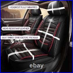 Car 5 Seats Cover Faux Leather Cushion Protector For Honda Pilot 2010-2022