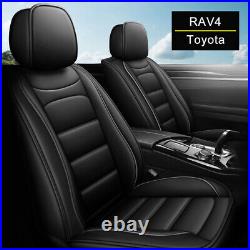 Car 5 Seats Cover Faux Leather Front & Rear Full Set For Toyota RAV4 2013-2018