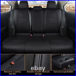 Car Cover Black 5-Seats Full Set Leather Fit For Toyota Corolla 2020-2023 XSE