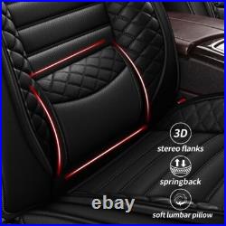 Car Deluxe PU Leather 5-Seat Covers For Ford Ranger 2019-2023 Front+Rear Cushion