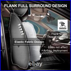 Car Deluxe PU Leather 5-Seat Covers For Ford Ranger 2019-2023 Front+Rear Cushion