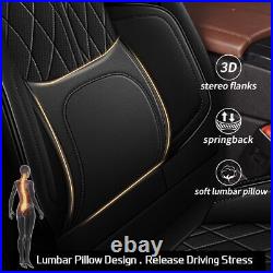 Car Front 2-Seat Covers PU Leather Cushion For Chevy Colorado 2015-2024 Crew Cab