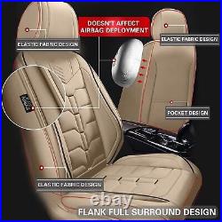 Car Front & Rear 2/5Seat Covers Cushion PU Leather For Subaru Impreza 2012-2024