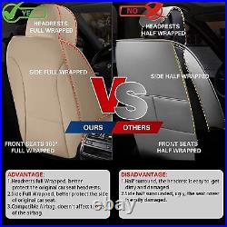 Car Front & Rear 2/5Seat Covers Cushion PU Leather For Subaru Impreza 2012-2024
