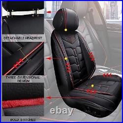Car Front&Rear 2/5Seat Covers Cushion Pad PU Leather For Toyota RAV4 2013-2018
