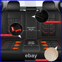 Car Front&Rear 2/5Seat Covers PU Leather For JEEP Wrangler 4-Door 2008-2024 Red