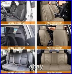 Car Front +Rear 5-Sits Seat Covers FOR LEXUS RX350 2007-2023 PU Leather Full Set