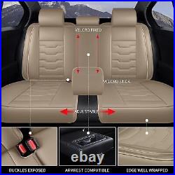 Car Front +Rear 5-Sits Seat Covers FOR LEXUS RX350 2007-2023 PU Leather Full Set