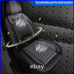 Car Front & Rear For Ford C-Max 2013-2018 PU Leather 2/5Seat Cover Gray/Black
